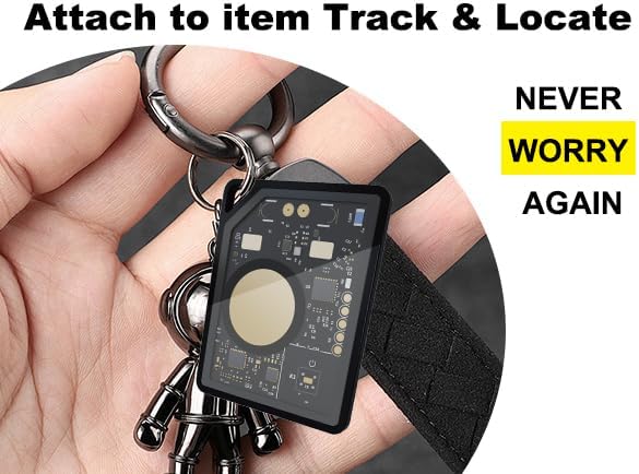 Slim Air Tag Wallet Tracker Card, [Apple MFi Certified], Bluetooth Tracker for Wallets, Passport, Keys, Work with Apple Find My, Wireless Charging, 5-10 Years Staying Power, iOS Only