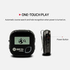 GolfBuddy Voice 2S+ Talking GPS Rangefinder Bundle with Official GolfBuddy Wristband Black – Audio Distance to Front/Center/Back, 18-Hour Battery, Preloaded Courses, Wearable Golf GPS Watch Conversion