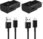 Type C Charger Fast Charging, Android Phone Charger with 8FT USB Type C Cable for Samsung Galaxy S23/S23 Ultra/S22/S21/S20/S20+/S10/S10+/S10e/S9/S9+/S8/S8Plus/Edge/Active/Note 8/9/10/20-Black