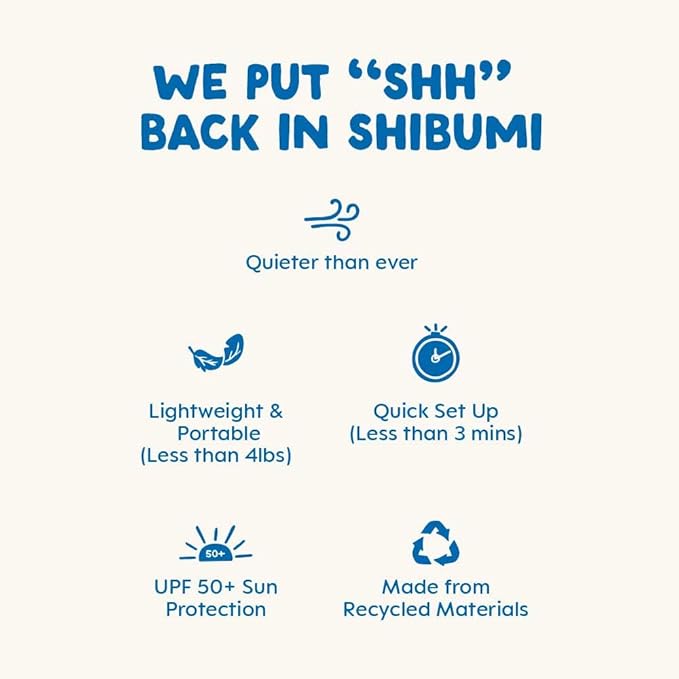 Shibumi Shade®, The Original Wind-Powered® Beach Canopy with Wind Assist Included, Provides 150 Sq. Ft. of Shade, Compact & Easy to Carry, Sets up in 3 Minutes