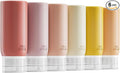 6 Pack Travel Bottles for Toiletries - TSA Approved 3oz Leakproof Travel Size Containers, BPA Free Silicone Refillable Squeezable Bottles, Travel Essentials for Shampoo and Conditioner (Cream)