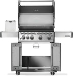 Napoleon Rogue 525 Propane Gas Grill with Range Side Burner, Stainless Steel, Durable 5-Burner Grilling Experience