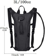 ATBP Tactical Water Hydration Pack Military 3L Water Bladder Carrier Backpack Leakproof for Running Jogging Cycling Hiking