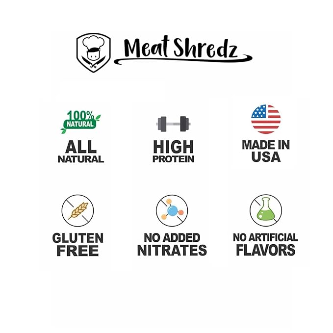 Meat Shredz - Premium Dried Pulled Pork (Variety, 6 Pack) | Gluten Free | High Protein & Low Sugar | Bacon Bits | Dehydrated Backpacking & Camping Food | Shredded, Dried Jerky Chew Snack
