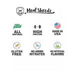 Meat Shredz - Premium Dried Pulled Pork (Carolina BBQ - Sweet Mustard, 4 Pack) | Gluten Free | High Protein & Low Sugar | Bacon Bits | Dehydrated Backpacking & Camping Food | Shredded, Dried Jerky Chew Snack