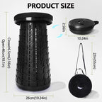 2025 Upgraded Folding Stool,800lbs Max Weight,Portable Retractable Collapsible Stool,Travel Footrest,Gift for Camping,Outdoors,Fishing,Hiking Tours,Parties,BBQ