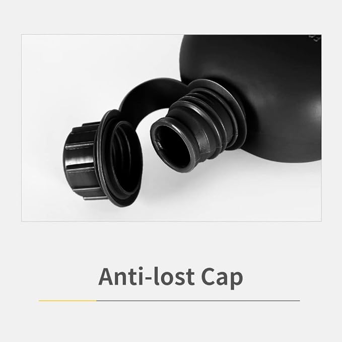 HXBER 3 Piece Canteen Kit with Aluminum Cup and Cover for Outdoor Camping Hiking Backpacking Survival