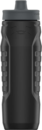 Under Armour Squeeze Water Bottles, 32 oz Water Bottles, Sideline Sports Water Bottle with Quick-Shot Lid, Quick & Easy Hydration, Gym Water Bottles, Squeeze Bottle, 1 32oz Bottle