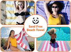 HAVLULAND Pack of 6 Beach Towels,%100 Cotton, Turkish Bath Towel Set, Lightweight, Quick-Dry, Super Absorbent |Extra Large 72 x 40''| Sand Free, Turkish Beach Towel, Oversized & Compact Travel Towels