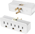 TENINYU 3 Outlet Adapter Extender - UL Listed 1875W/15Amps 3 Way Grounded Polarized Plug Extender Power Strip, Wall Plug 1 to 3 Outlet Splitter with 3 AC Outlets for Household Appliances (1)