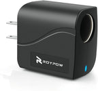 RoyPow AC to DC Converter Power Supply Transformer 2A/24W AC/DC Adapter 110V/120V to 12V Car Cigarette Lighter Socket, 110V/120V to 12V Converter, Not for Pump, Inflator