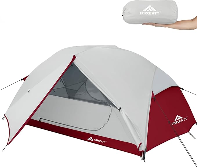 Forceatt Tent for 2 and 3 Person is Waterproof and Windproof, Camping Tent for 3 to 4 Seasons,Lightweight Aluminum Pole Backpacking Tent Can be Set Up Quickly,Great for Hiking