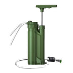 Water Filter Pump, 0.01 Micron 5-Stage Water Filter,Portable Outdoor Emergency and Survival Gear - Camping, Hiking, Backpacking (k8189 Green)