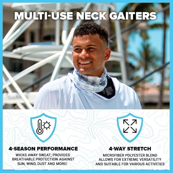 S A Company 5-Pack UV Face Shield | UV 30+ Multipurpose Neck Gaiter Balaclava for Adults