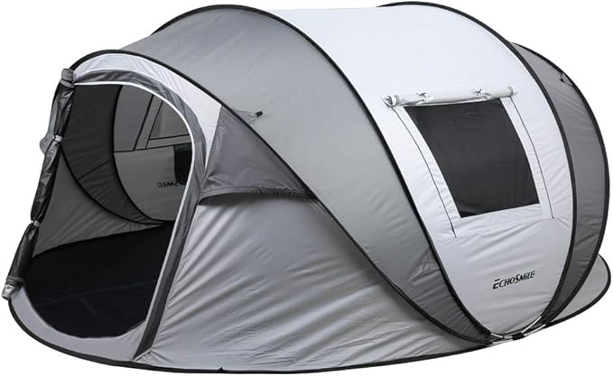 EchoSmile Instant Pop Up Camping Tent, 2/4/6 Person, Easy Setup Tent, Water Resistant Dome, Portable with Carry Bag