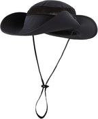 Connectyle Wide Brim Sun Hat for Men Breathable Cowboy Boonie Hat UPF 50+ Sun Protection Bucket Hat for Fishing Hiking