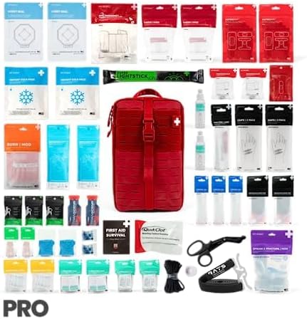 My Medic MYFAK Large Medical Kit (PRO) - Emergency First Aid Survival Essentials & Travel Bag Supplies | EMT Rescue Items For Any Car, Home or Office - Red