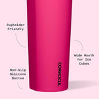Corkcicle Sport Canteen - Keeps Drinks Cold 25 Hours - Stainless Steel Water Bottle - Triple-Insulated - Spill-Proof - Summer Drinkware Gift - Keeps Drinks Ice Cold - 32 oz - Dragonfruit