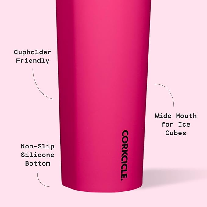 Corkcicle Sport Canteen - Keeps Drinks Cold 25 Hours - Stainless Steel Water Bottle - Triple-Insulated - Spill-Proof - Summer Drinkware Gift - Keeps Drinks Ice Cold - 32 oz - Dragonfruit