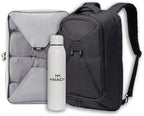 Knack Series 1 Laptop Backpack Travel Set Fits up to 15 Inch - Includes Expandable Packing Insert, and Knack's Insulated Bottle, TSA Approved, Expandable Travel Backpacks (Black, Medium)