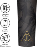 Corkcicle Harry Potter Sport Canteen - Insulated Stainless Steel Water Bottle - Compact & Travel-Friendly - Durable - BPA Free - Non-Slip Silicone Base - Easy Grip - 20 oz - Deathly Hallows
