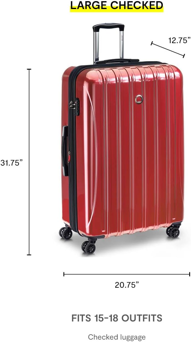 DELSEY PARIS Helium Aero Hardside Expandable Luggage with Spinner Wheels, Orion Blue, 2-Piece Set (21/28)