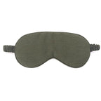 Sleep Mask Linen Eye Mask with Elastic Band,Comfort Sleeping Shade for Nighttime Sleeping, Traveling & Napping,Side Sleeper Eye Cover Cooling with Travel Bag Gift Package(Dark Olive)