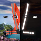 Running Reflective Vest Gear 3 Pack, Adjustable Safety Vest High Visible Reflective Belt Straps Night Walking Vest