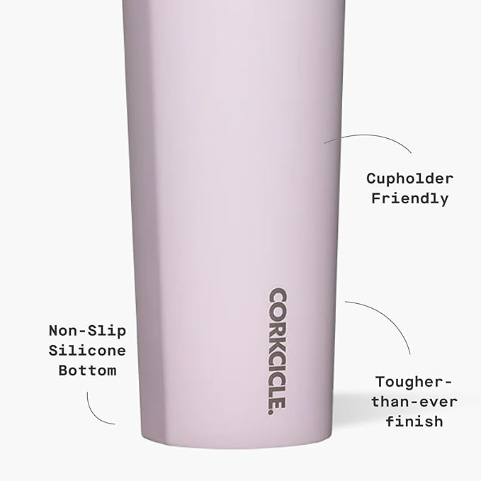 Corkcicle Classic Canteen Insulated Water Bottle - Stainless Steel Reusable Tumbler - Triple Insulated - Keeps Drinks Cold 25 Hours or Hot 12 Hours - Cupholder Friendly - Powder Puff - 25 oz