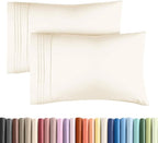 King Standard Pillow Cases Set of 2 - Soft Hotel Quality Pillowcase Covers - Comfy Bedding for Women, Men, Kids and Teens - Machine Washable Pillow Protectors - 2 Piece Set - King Standard Off White