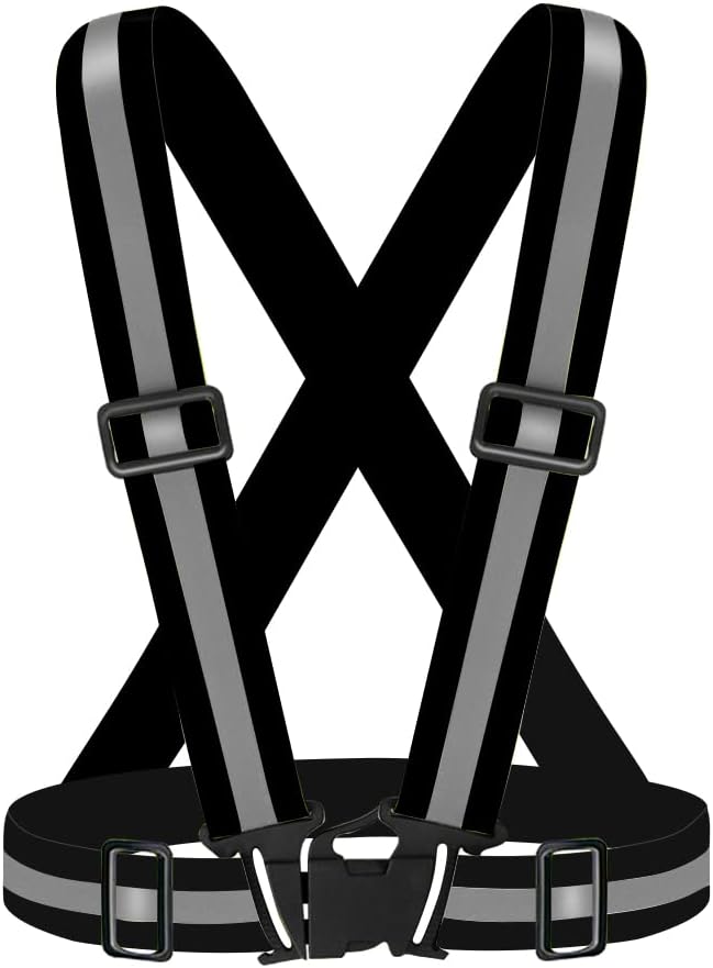 High Visibility Reflective Vest Safety Vest Running Reflective Gear Adjustable Reflective Vest for Walking,Jogging,Hiking,Night Cycling