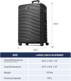 Travelpro Maxlite Air V2 Hardside Expandable Checked Luggage, 8 Spinner Wheels, Lightweight Hard Shell Suitcase, TSA lock, Slate Green, Checked Large 28-Inch