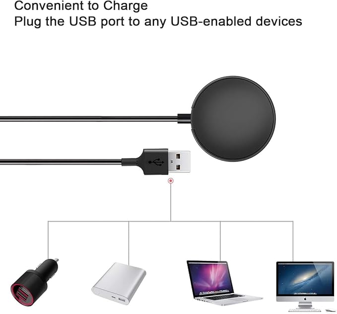 for Samsung Watch Charger Galaxy Charger Fast Charging Compatible with Galaxy Watch 7/6/6 Classic/5/5 Pro/4/4 Classic/3/Active Ultra/Active 2 Adapter Magnetic Wireless Charging Cable 3.3FT
