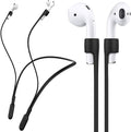 Compatible Airpods Strap, Silicone Anti-Lost Wire Cable Connector Sports Neckband Compatible for Airpods Pro 3/2/1, Airpods 4, 3, 2, 1, Black