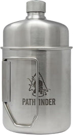 The Pathfinder School Stainless Steel Nesting Cup & M34 Scout Canteen - Survival Gear and Supplies - Bushcraft Gear Camping Essentials - Hiking Water Bottle - Camping Canteen- Backpacking Kit