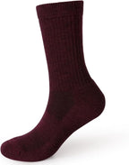 EnerWear 4 Pack Women's Merino Wool Outdoor Hiking Trail Crew Sock