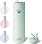 BOTTLE BOTTLE Insulated Water Bottle 24oz with Straw Lid and Handle for Sports Travel Gym Stainless Steel Water Bottles Double-Wall Vacuum Metal Leak Proof BPA-Free