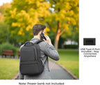 TREKON Laptop Backpack for Men/Women, Fits 15.6" Laptop, USB Charging Port, Water-Resistant, Anti-Theft, TSA Approved Travel Bag, For Business & College