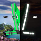Running Reflective Vest Gear 3 Pack, Adjustable Safety Vest High Visible Reflective Belt Straps Night Walking Vest