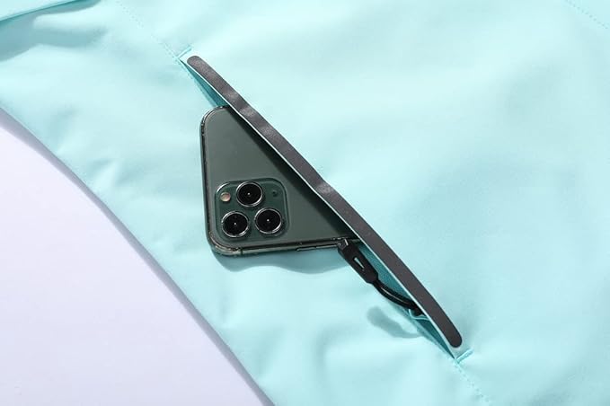 MOERDENG Women's Waterproof Rain Jacket Lightweight Raincoat Hooded Hiking Jacket Softshell Windbreaker