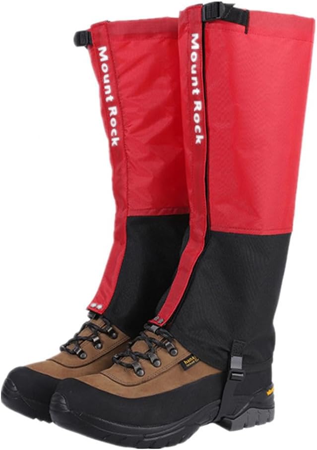 Leg Gaiters for Hiking Boots,900D Waterproof Hunting Hiking Gaiters Adjustable Snow Boot Gaiters for Climbing, Dirt-Proof Ripstop Shoe Gaiters for Men Women
