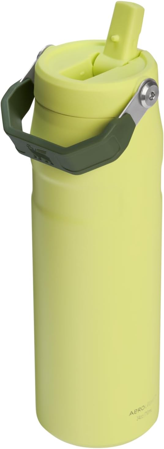 Stanley IceFlow Flip Straw 2.0 Water Bottle 24 oz | Built-In Straw for Travel and Sports | Lightweight and Leak Resistant | Insulated Stainless Steel | BPA-Free | Prickly Pear