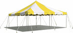 Party Tents Direct 20'x20' Weekender Standard Canopy Pole Tent - Easy Up Canopy Tent with 80 Person Capacity - Outdoor Canopies for Parties, Weddings, & Events (Yellow/White Top)
