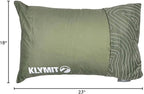 Klymit Drift Camping Pillow, Shredded Memory Foam Travel Pillow with Reversible Cover for Outdoor Use, Green, Regular