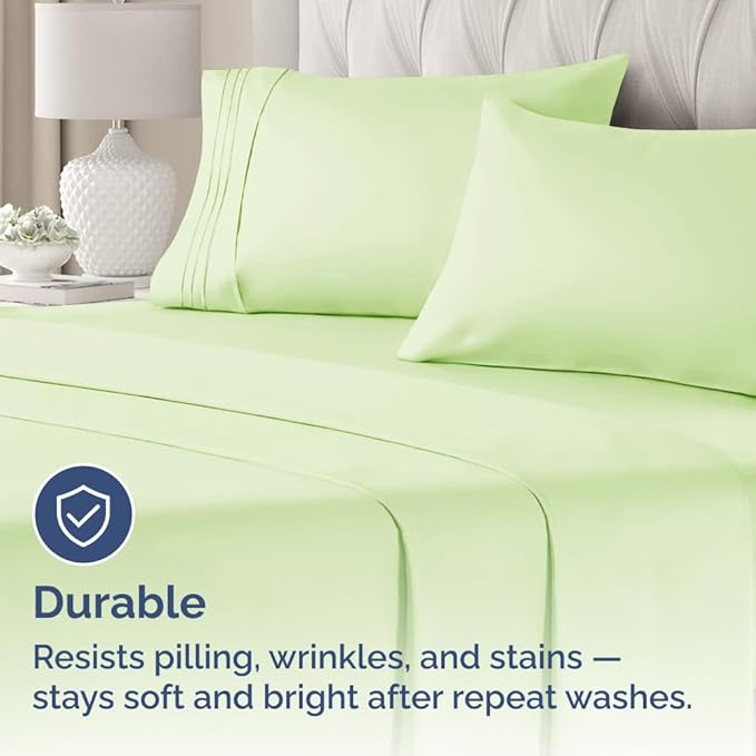 Queen Pillow Cases Set of 2 - Ultra Soft Hotel Quality Pillowcase Covers - Comfy Bedding for Women, Men, Kids & Teens - Machine Washable Pillow Protectors - 2 Pieces Set - Queen Size Light Sage Green