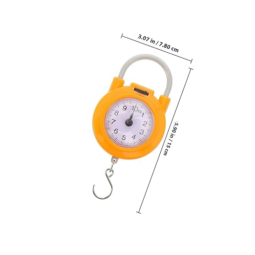 Healifty Portable Mini Spring Luggage Weight Scale with Hook High Precision Handheld Travel Scale for Suitcases and Fishing for Weighing