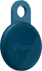 Chipolo LOOP - Rechargeable Bluetooth Tracker for Key and Pocket Location, Compatible with Apple or Google, Call Your Phone & Out of Range Alerts for Android (Navy)
