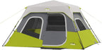 CORE Instant Cabin Tents | 6 Person / 9 Person / 10 Person / 12 Person Family Cabin Multi Room Pop Up Tents Car Camping | Included Storage Pockets for Camping Accessories