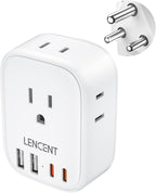 LENCENT South Africa Plug Adapter, Type M Adapter For South Africa with 4 American Outlets, 4 USB Ports(2 USB C), Type M Plug Converter for US to Bhutan Botswana Namibia Lesotho Nepal Sri Lanka
