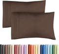 King Standard Pillow Cases Set of 2 - Soft Hotel Quality Pillowcase Covers - Comfy Bedding for Women, Men, Kids & Teens - Machine Washable Pillow Protectors - 2 Piece Set - King Standard Size Brown
